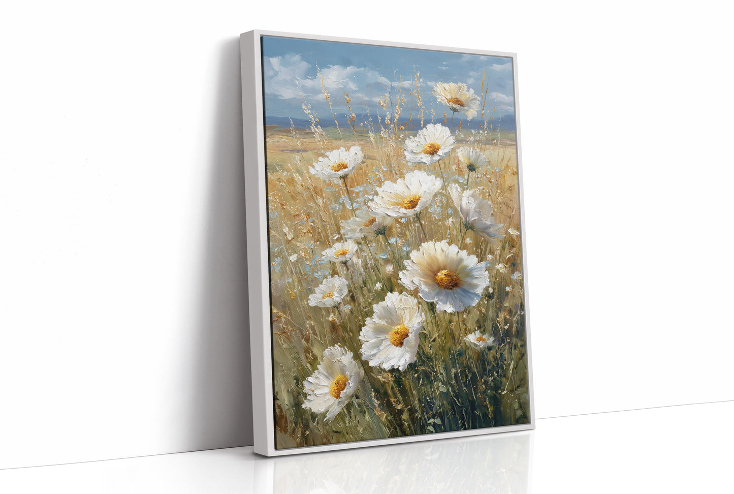 Sunlit Daisies Dance in Golden Fields