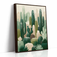 Spiny Sanctuary: Detailed Cactus Collage