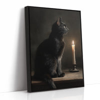 Feline Vigil By Candlelight
