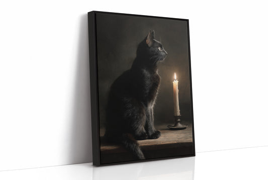 Feline Vigil By Candlelight