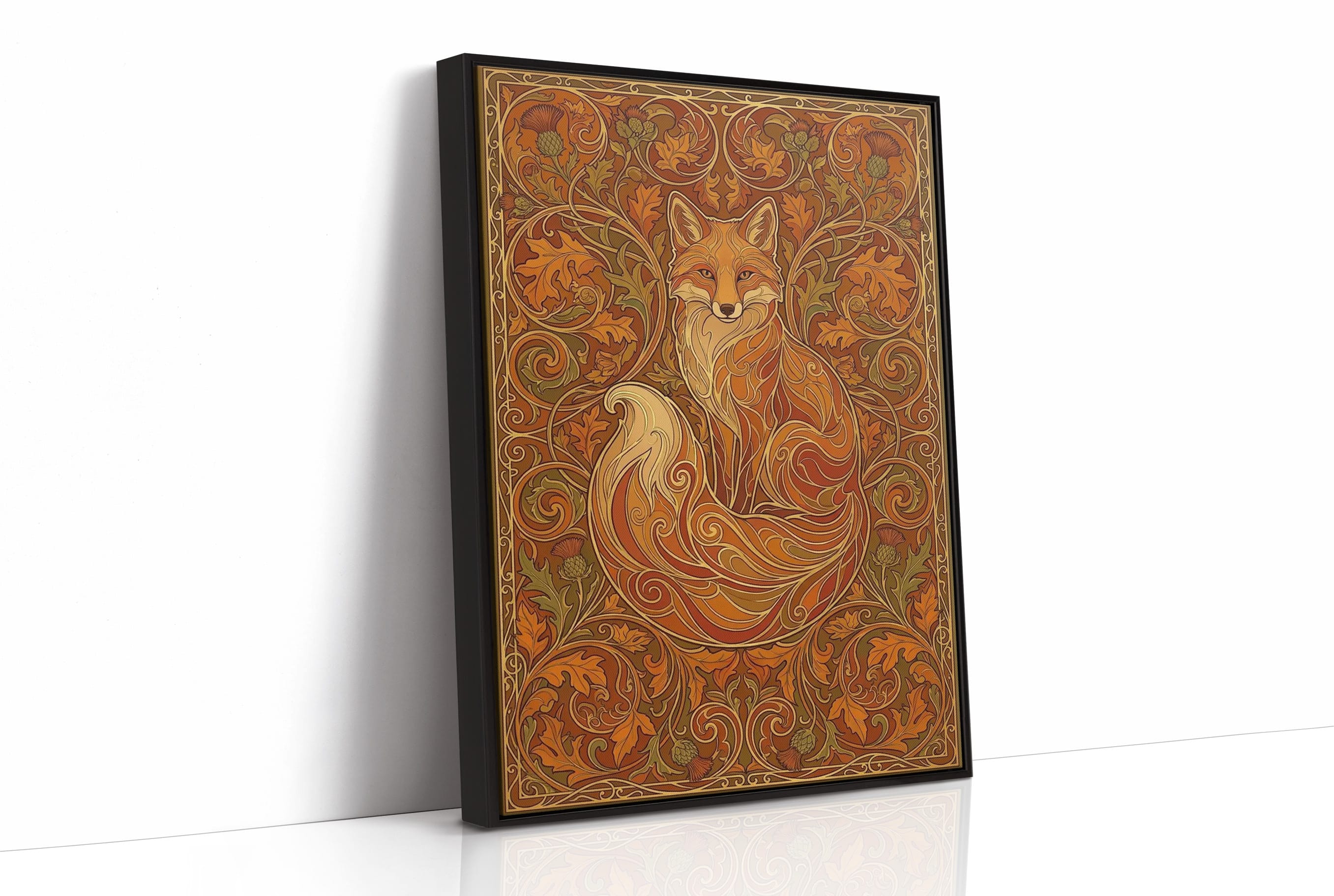 Curled Fox: Art Nouveau Pattern Study