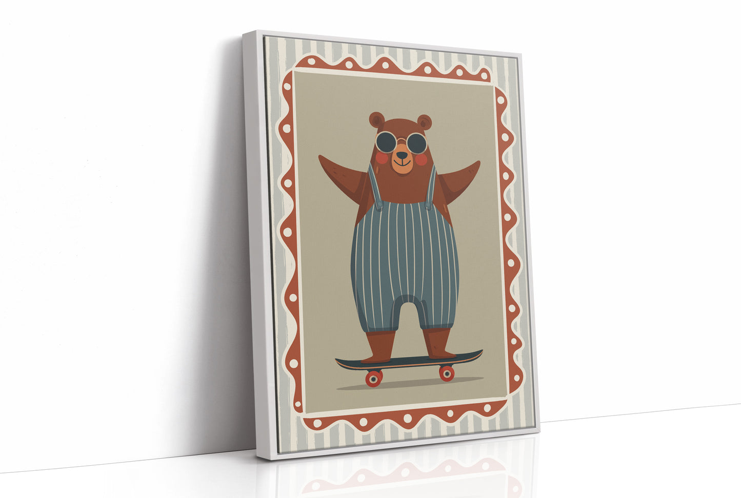 Cool Skateboard Bear Illustration