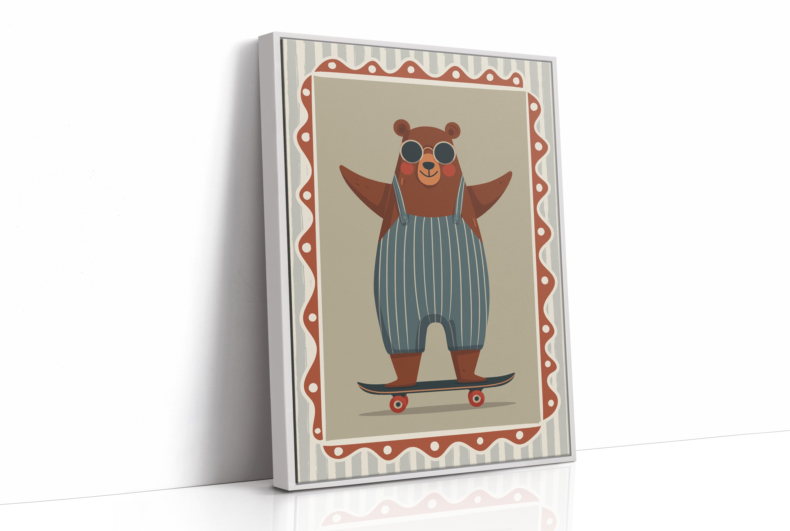Cool Skateboard Bear Illustration