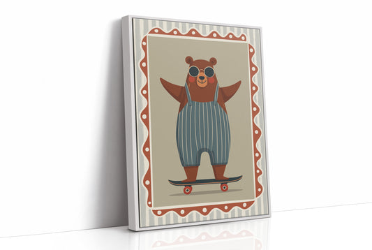Cool Skateboard Bear Illustration