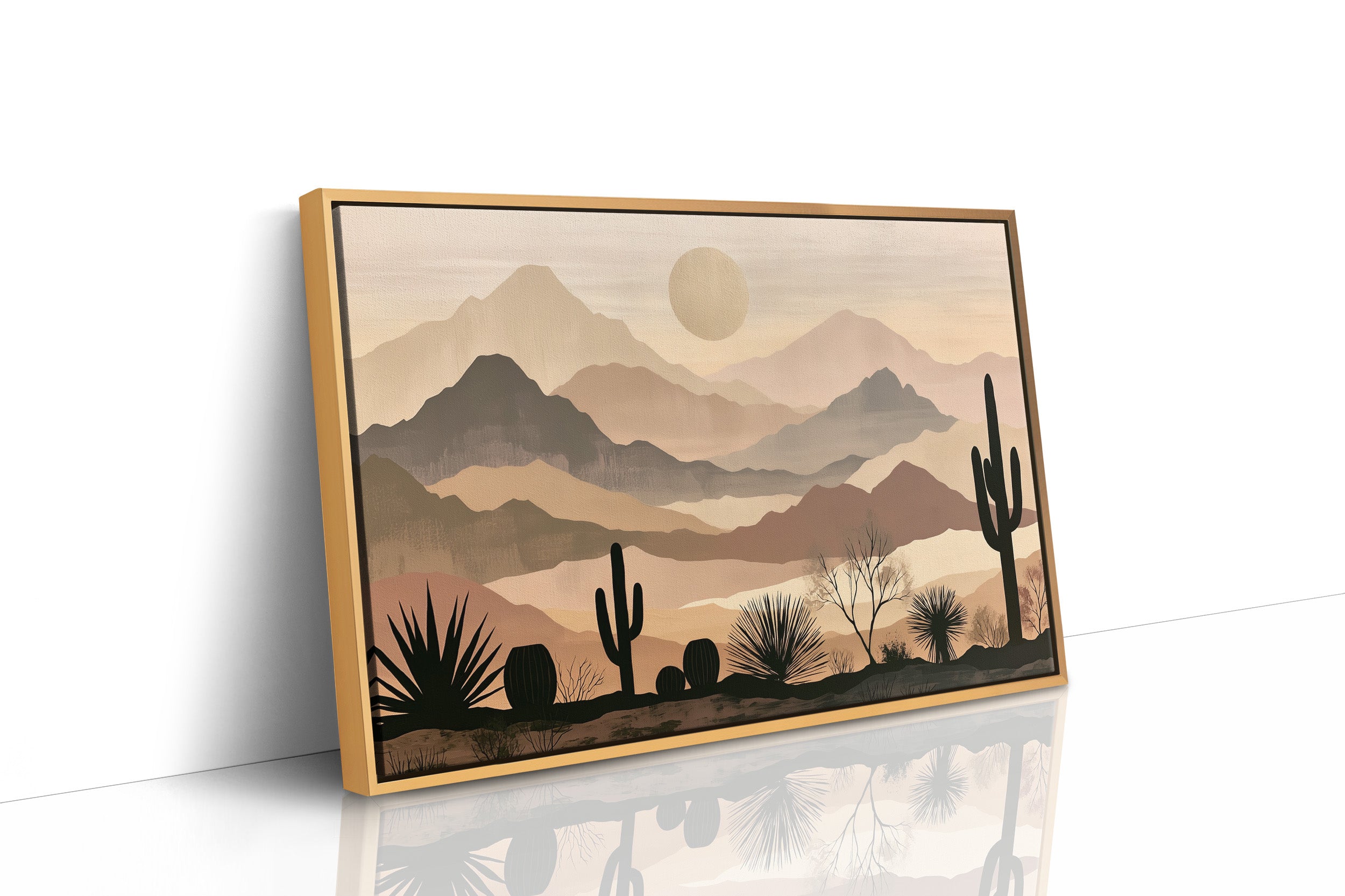 Layered Desert Peaks at Dawn