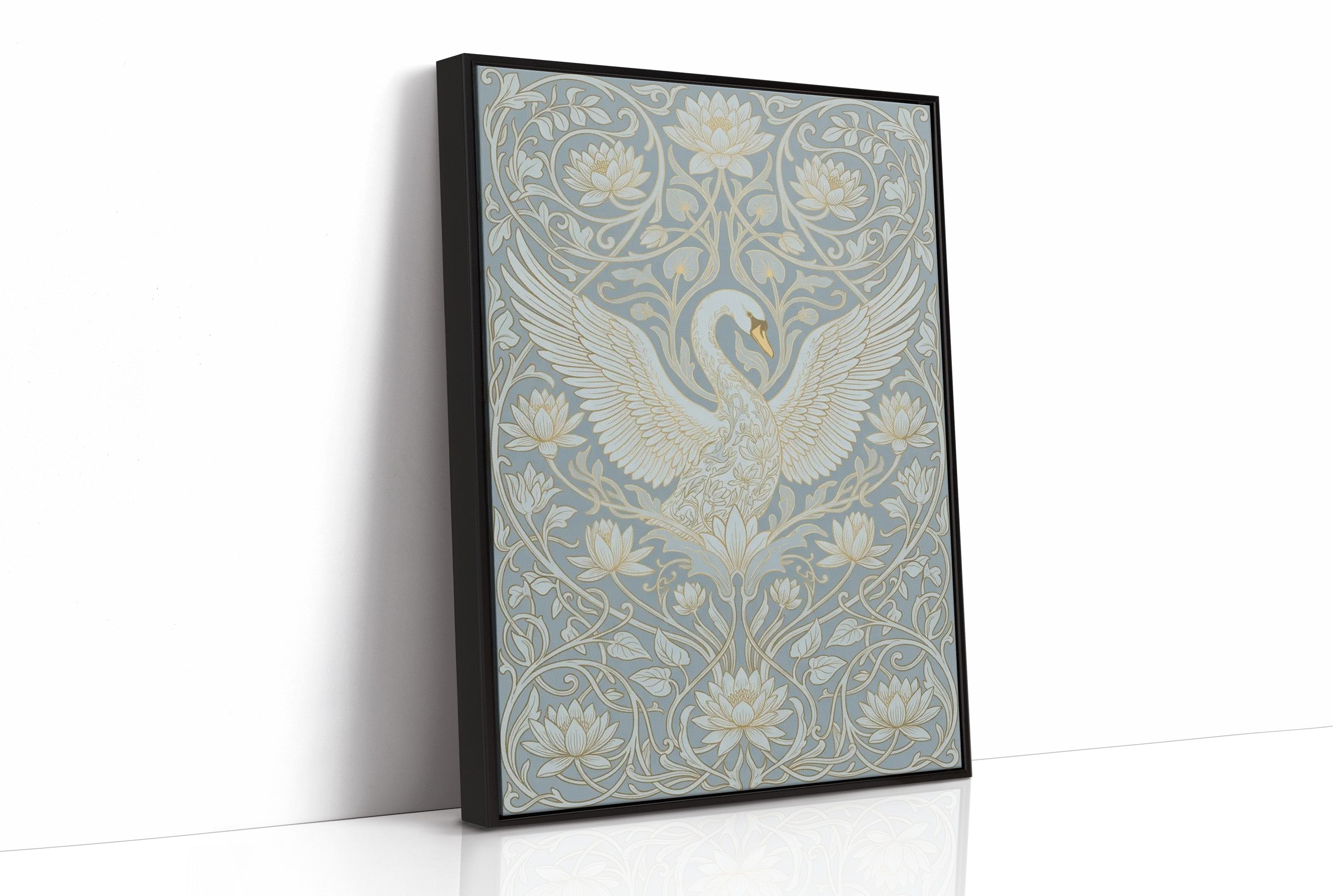 Swan Ascending: Art Nouveau Pattern Study