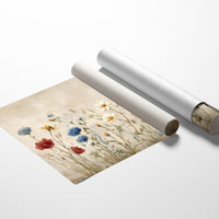 Field Blooms On Vintage Canvas