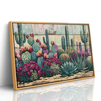 Blooming Prickly Pear Panels