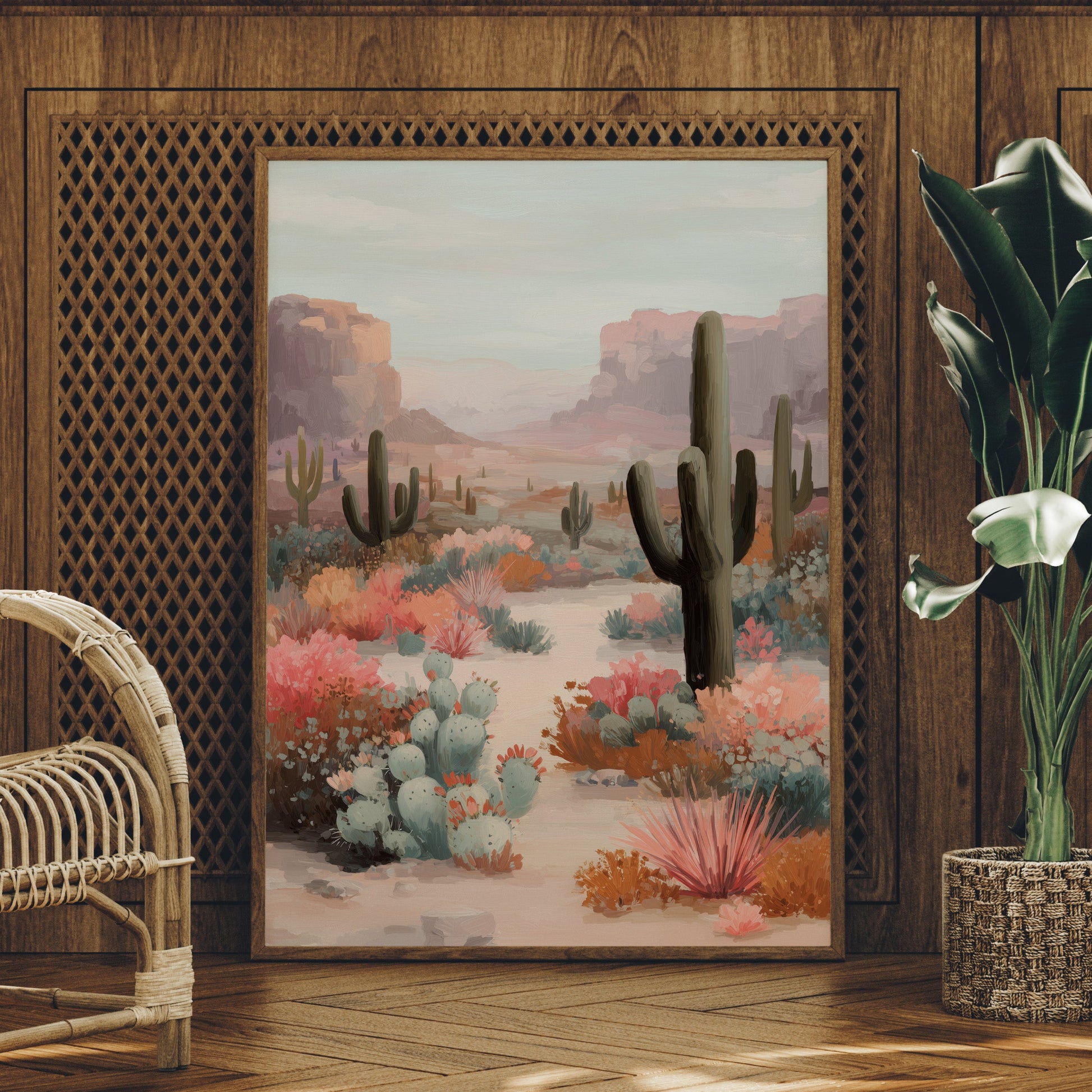 Saguaros Paint Their Desert Garden
