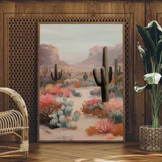 Saguaros Paint Their Desert Garden
