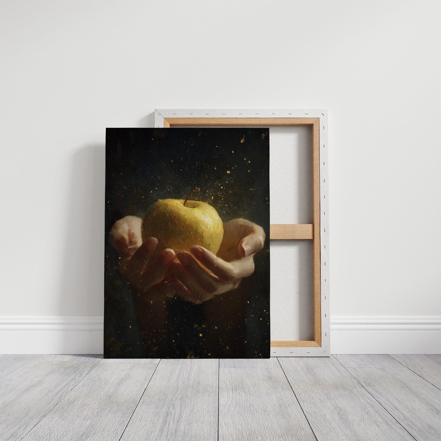 Golden Fruit In Offered Hands