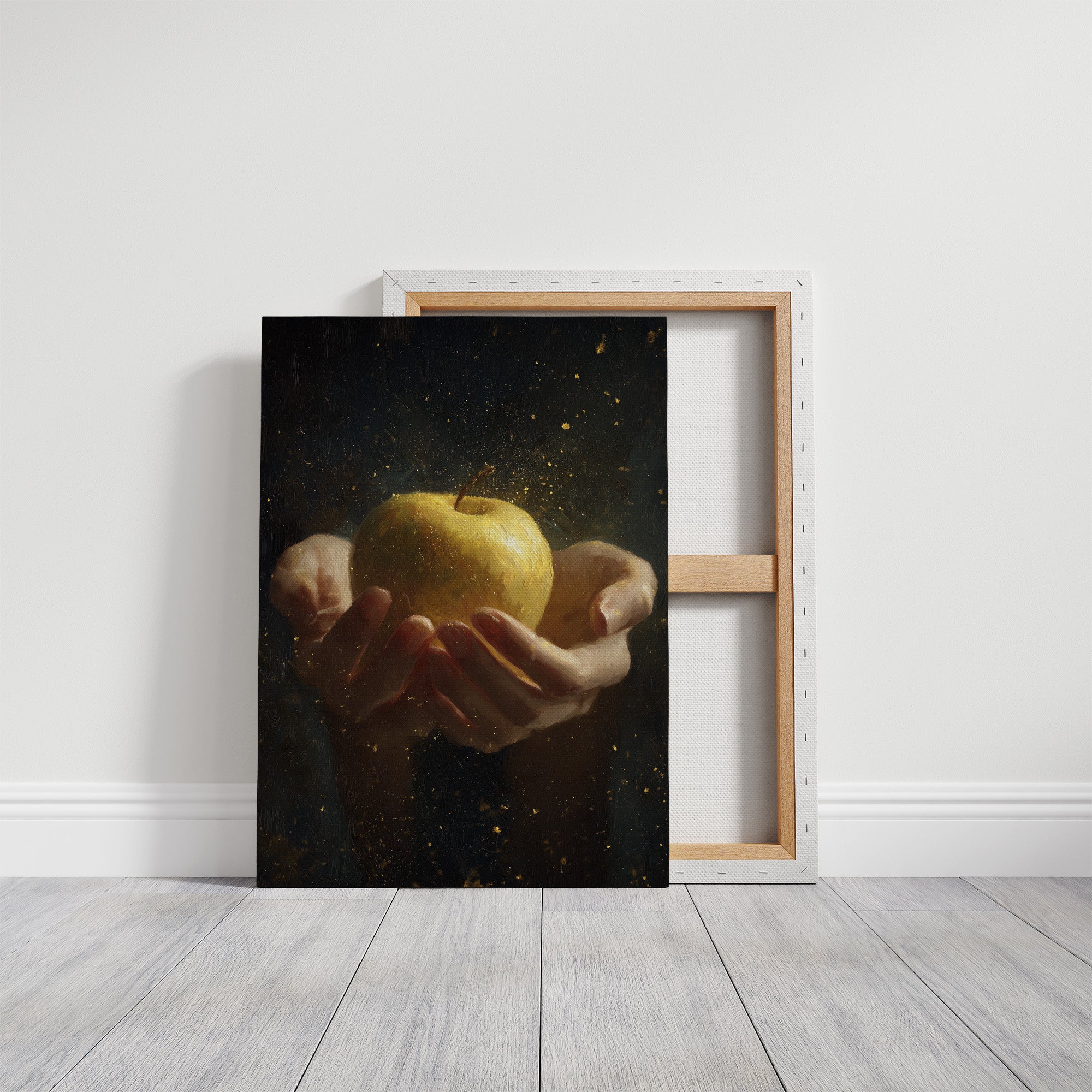 Golden Fruit In Offered Hands