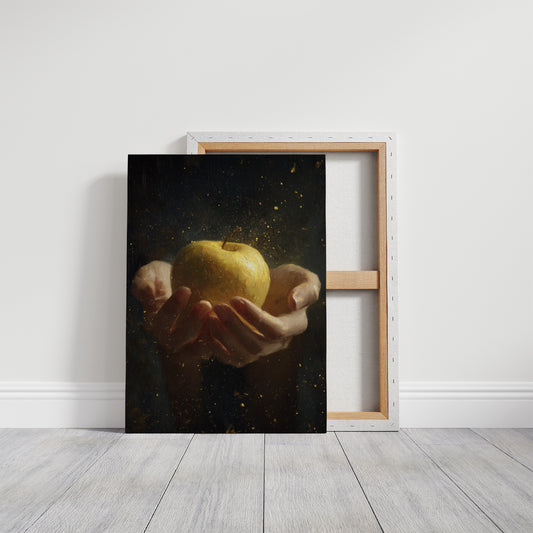 Golden Fruit In Offered Hands