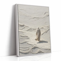 Alabaster Pilgrimage Through Textured Void