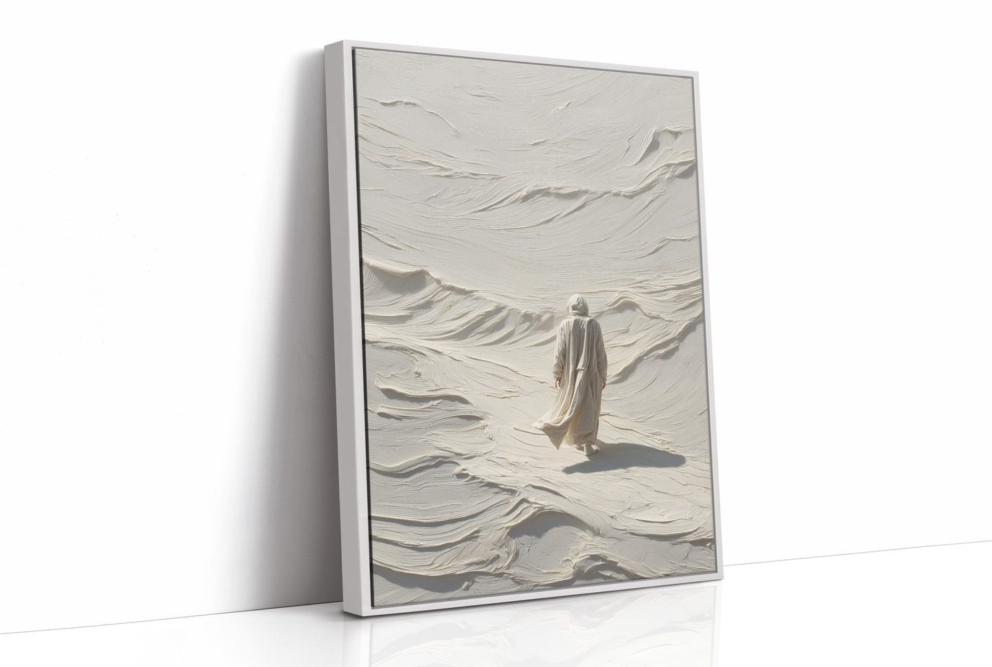 Alabaster Pilgrimage Through Textured Void
