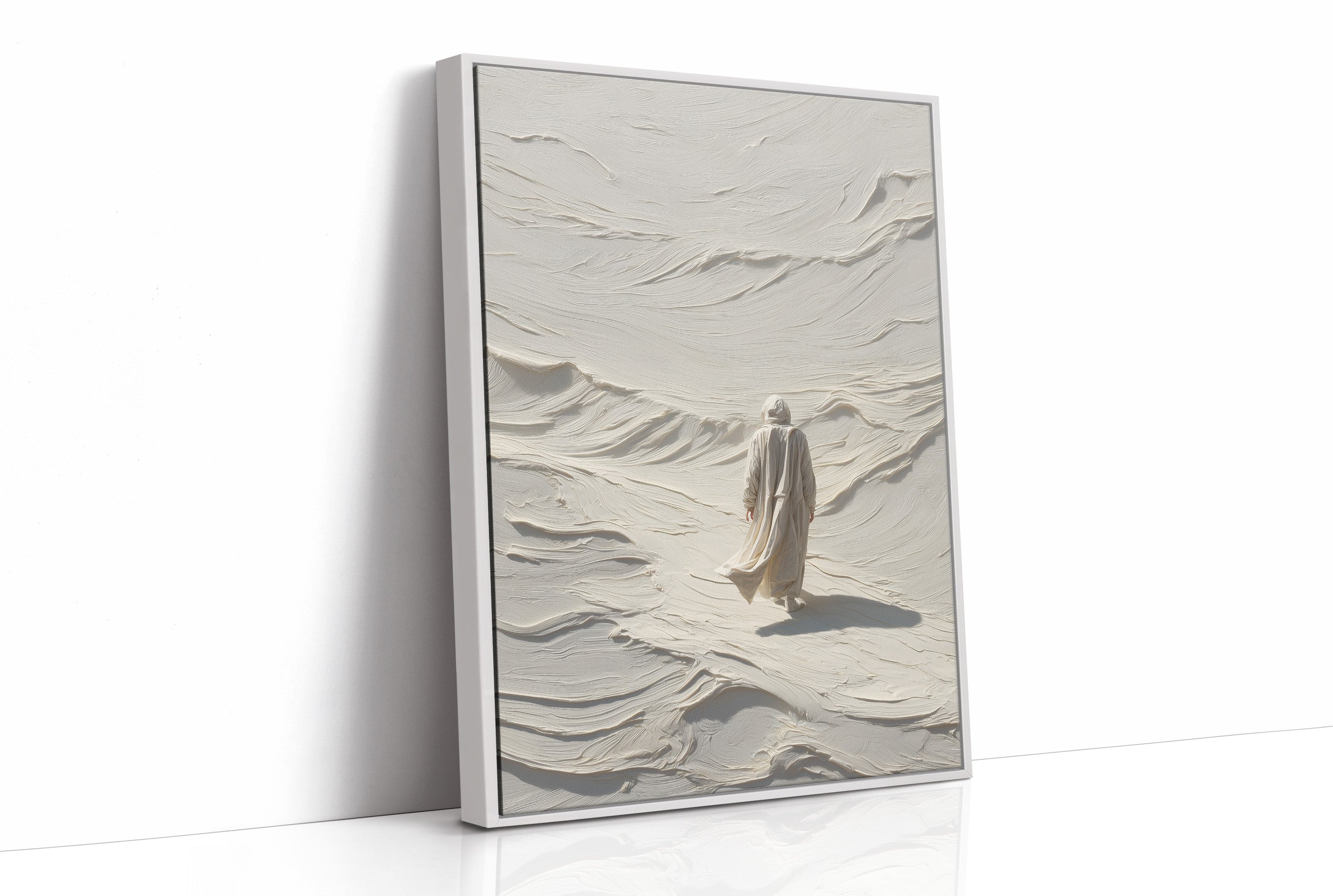 Alabaster Pilgrimage Through Textured Void