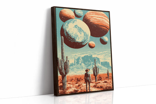Cowboy Under a Sky of Alien Moons