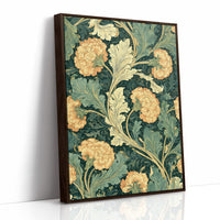 William Morris Style: Golden Carnations