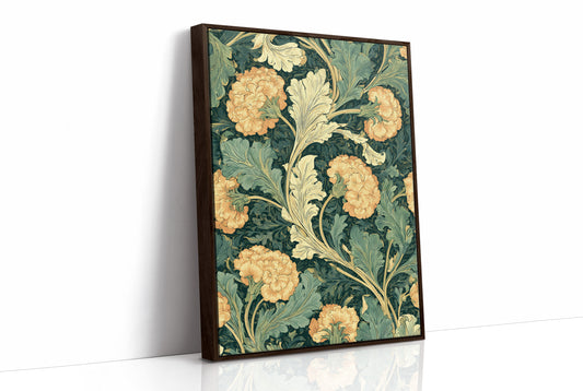 William Morris Style: Golden Carnations