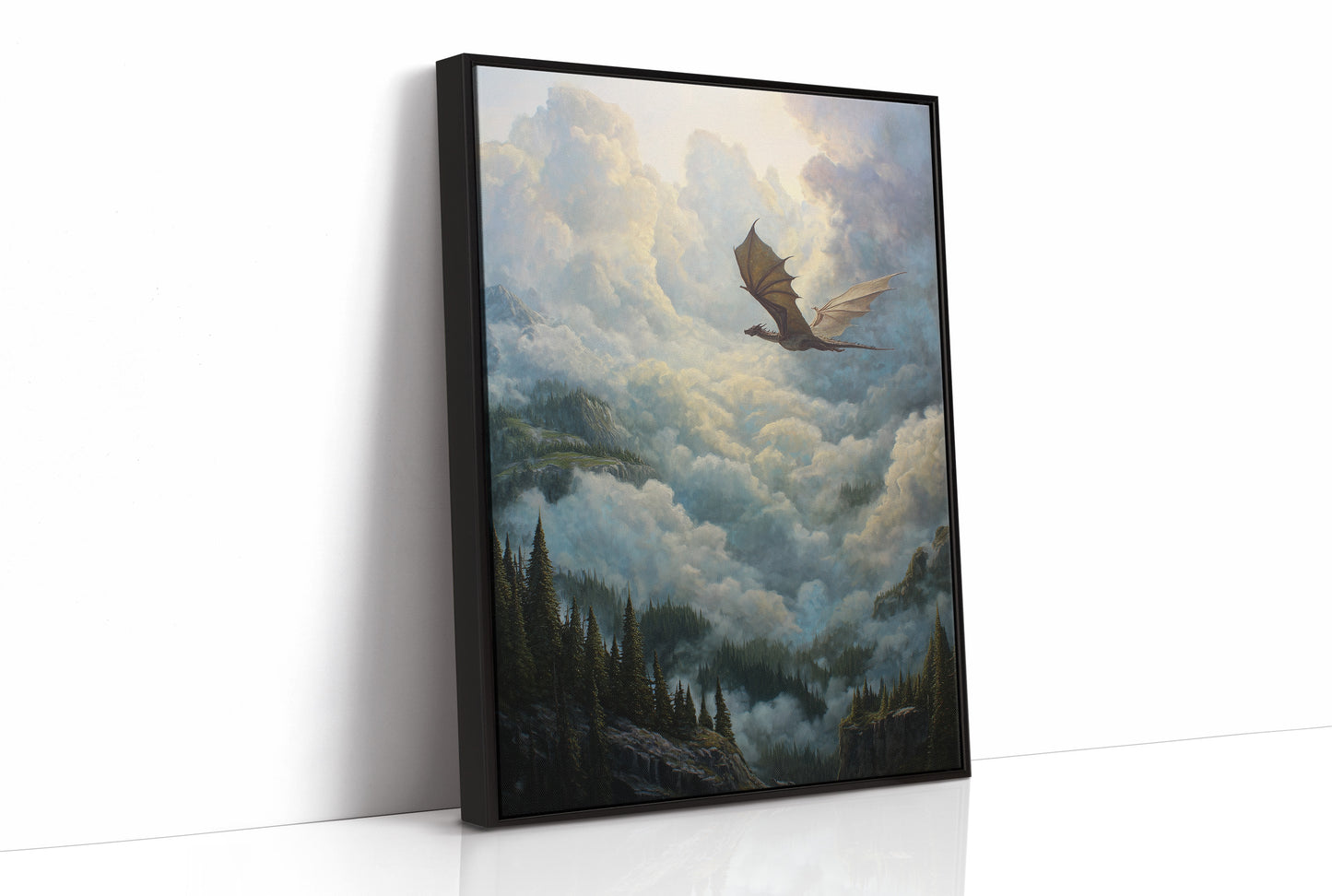 Ancient Wings Cross Misty Peaks
