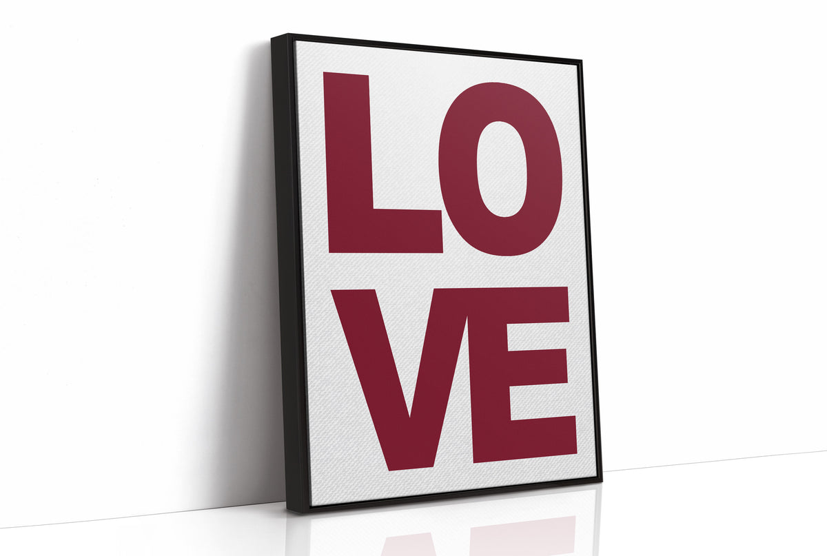 Love in Bold Block Type