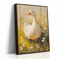 A Duck's Day Among Wildflowers