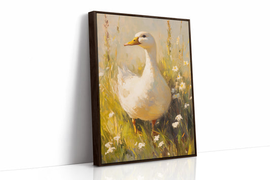 A Duck's Day Among Wildflowers
