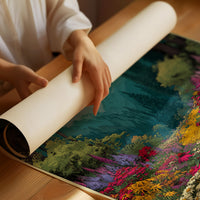 Wildflower Vista: Retro National Park Poster