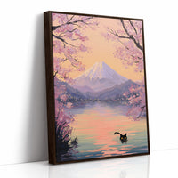 Curious Cat Meets Cherry Blossom Lake