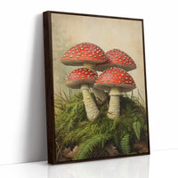 Crimson Mushrooms Emerge