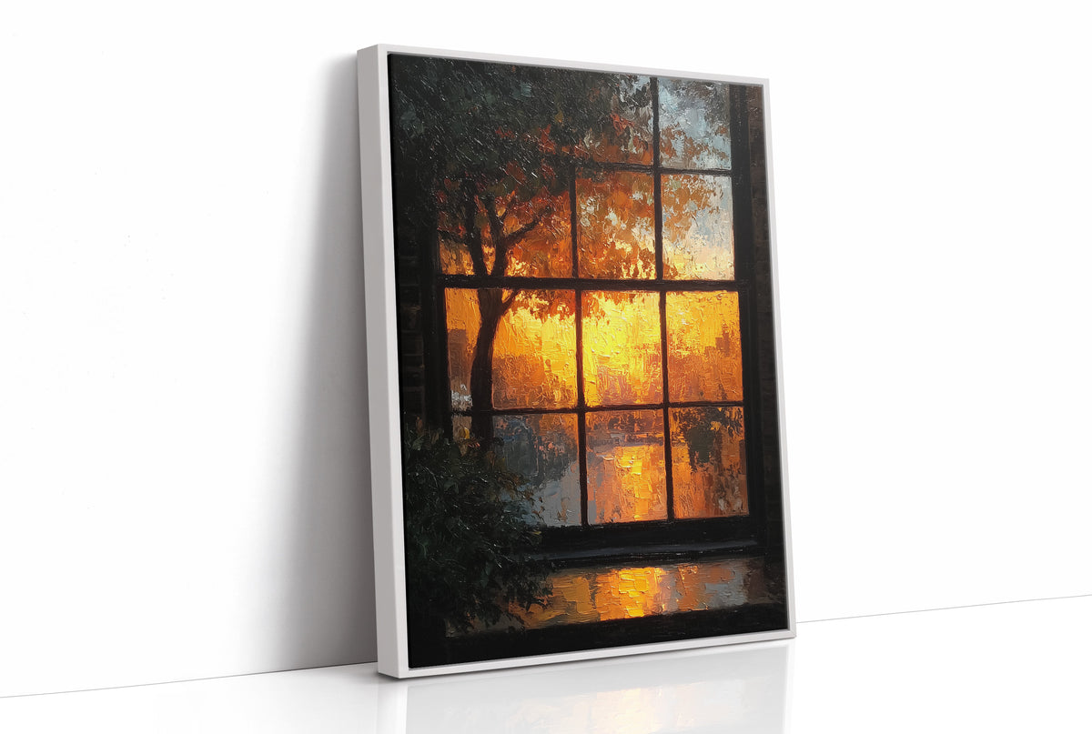 Golden Hour Through the Old Glass