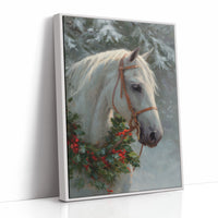 Winter's Grace Adorns Noble Steed