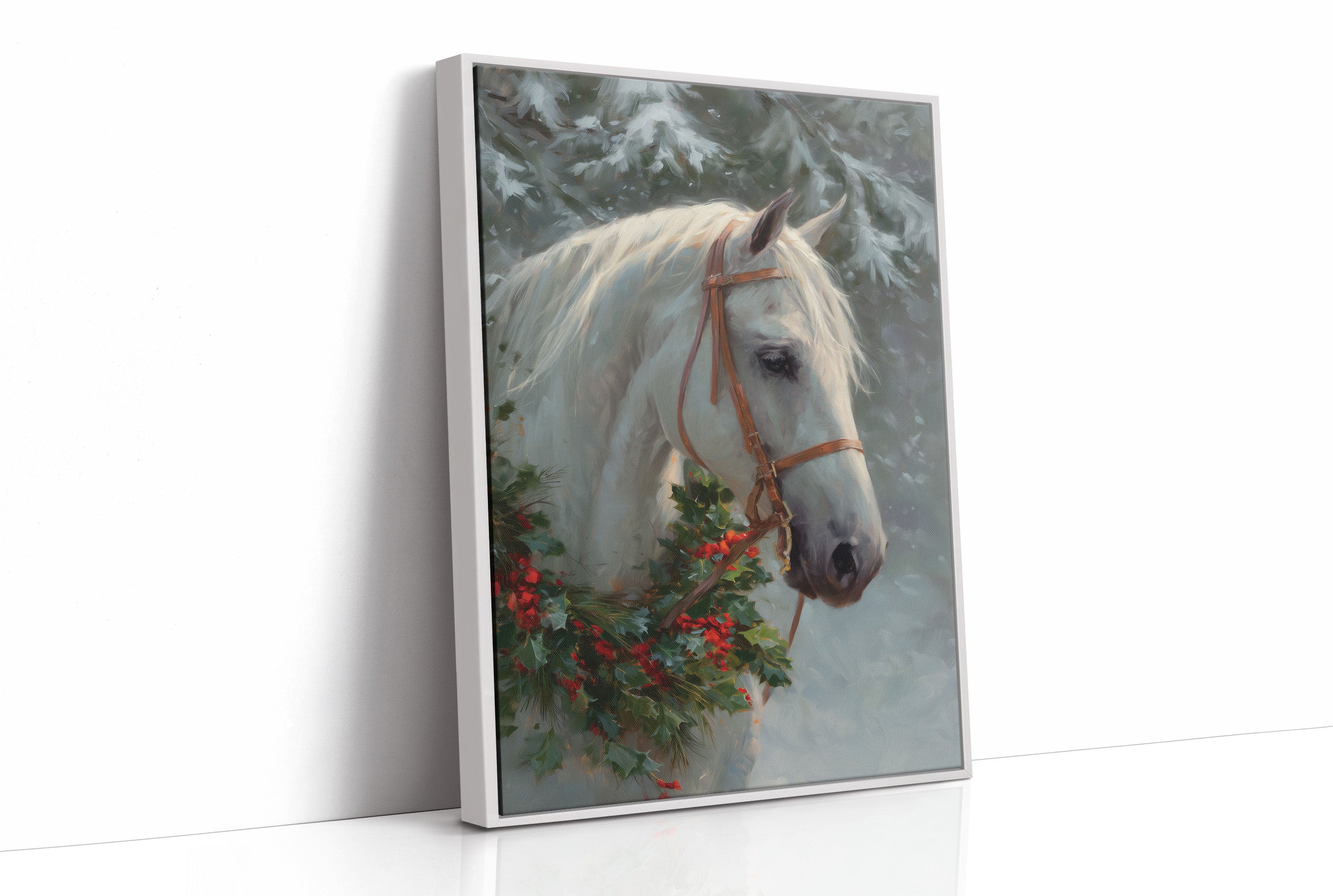 Winter's Grace Adorns Noble Steed