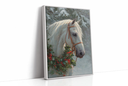 Winter's Grace Adorns Noble Steed