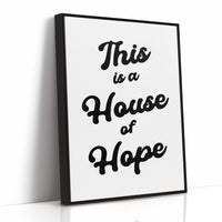Sanctuary Words Embrace White Canvas