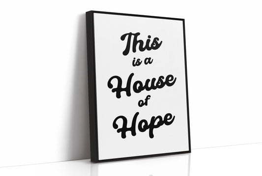 Sanctuary Words Embrace White Canvas