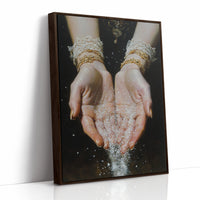 Glistening Moments Between Fingers