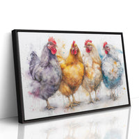 Four Feathered Friends Strolling Together