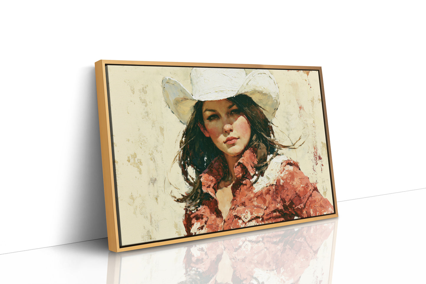 Close-Up Coral Shirt Cowgirl