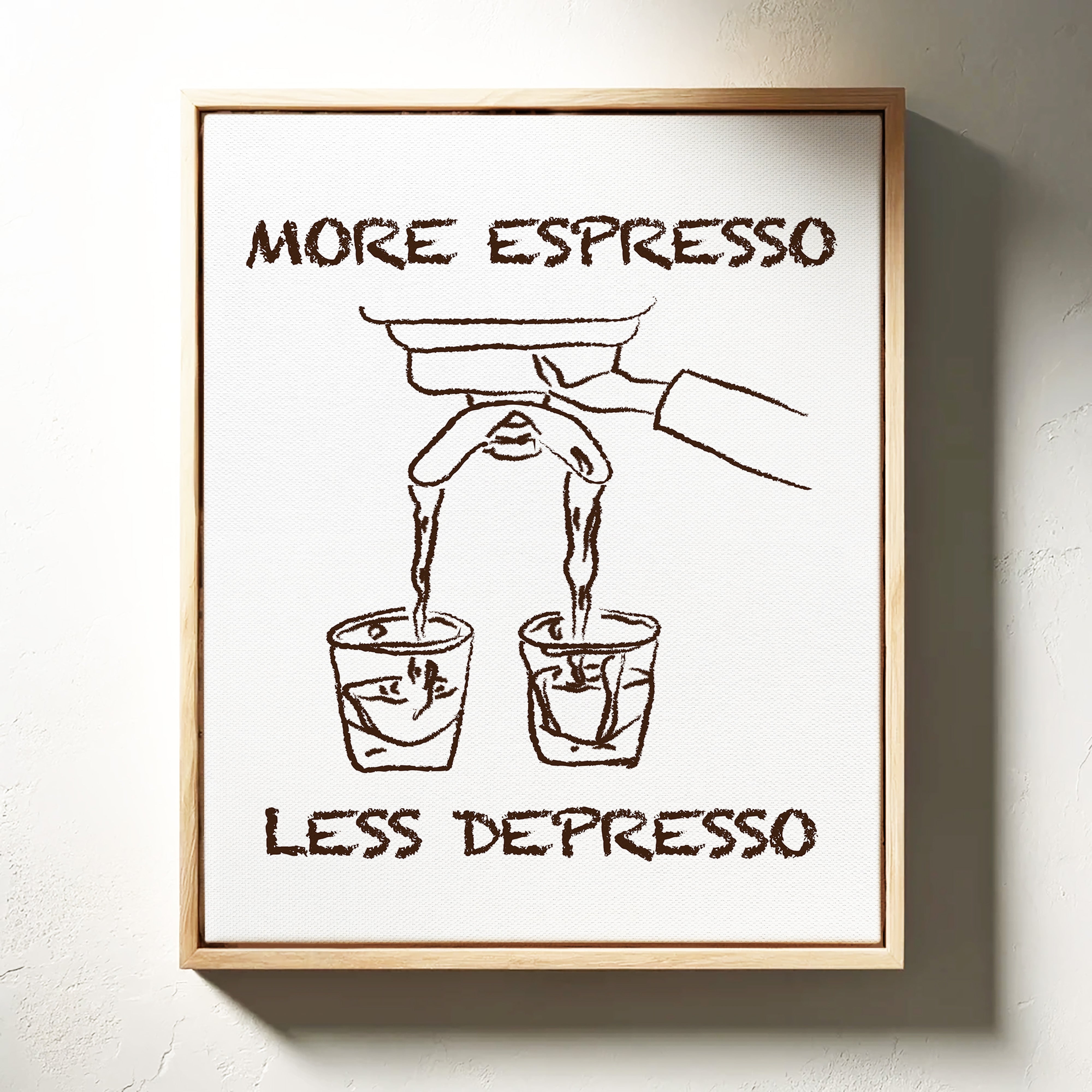 Coffee Wisdom Flows In Brown Lines