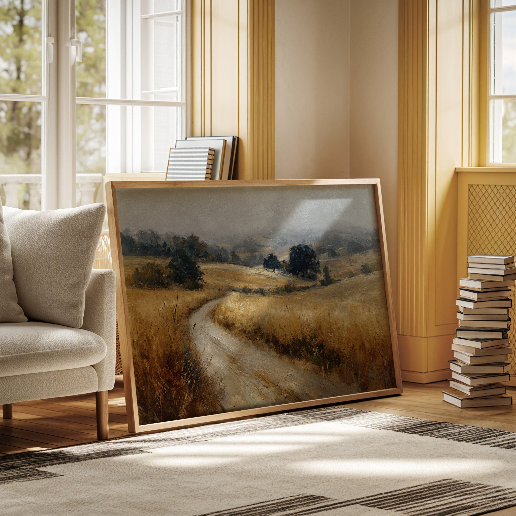 Winding Path Through Golden Fields