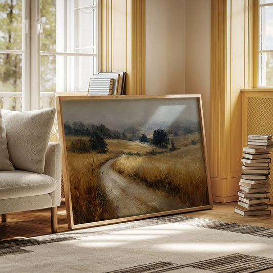 Winding Path Through Golden Fields