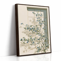 Blue Blossoms at the Windowpane