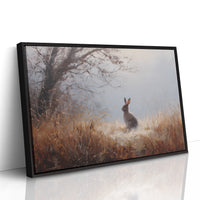Rabbit Waits In Autumn Mist