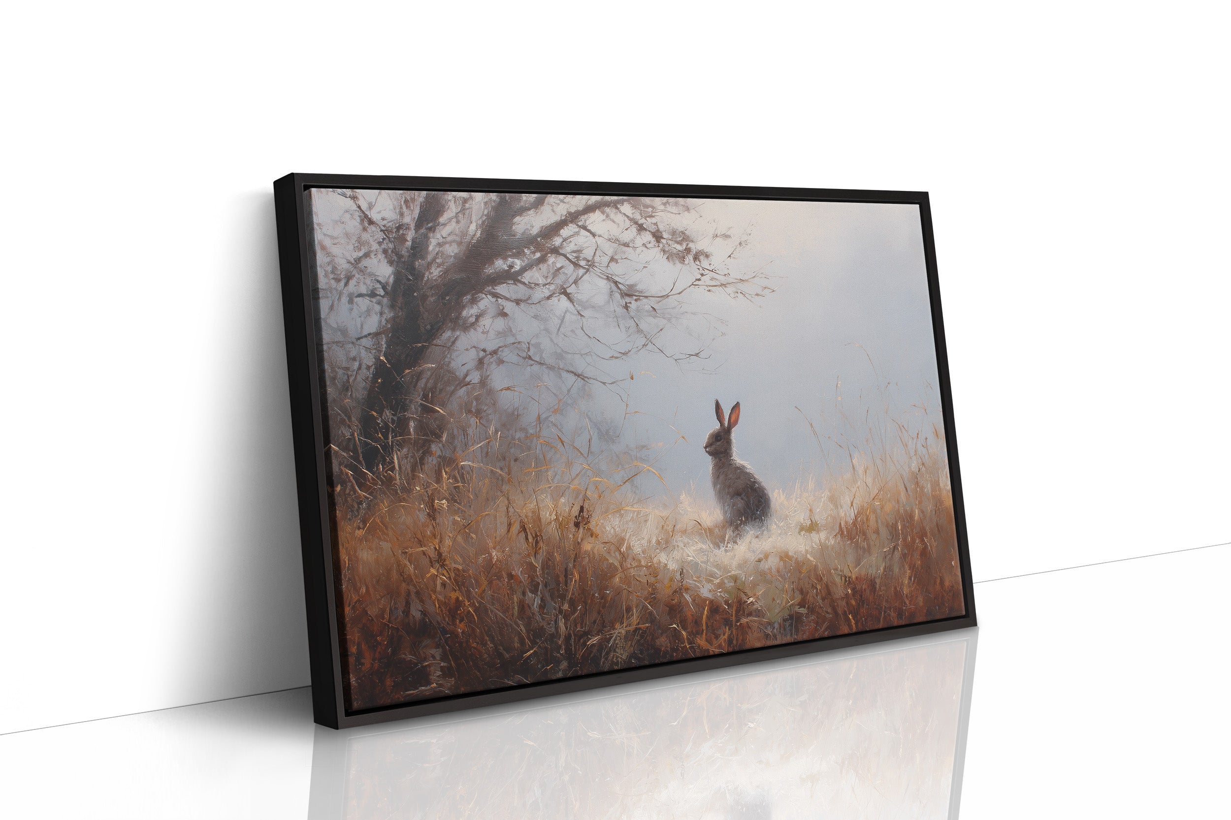 Rabbit Waits In Autumn Mist