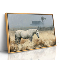 White Mare at the Windmill Farm