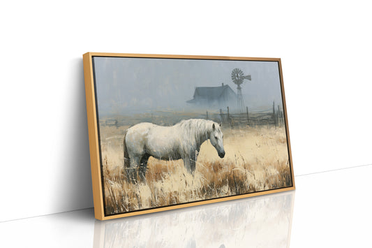 White Mare at the Windmill Farm