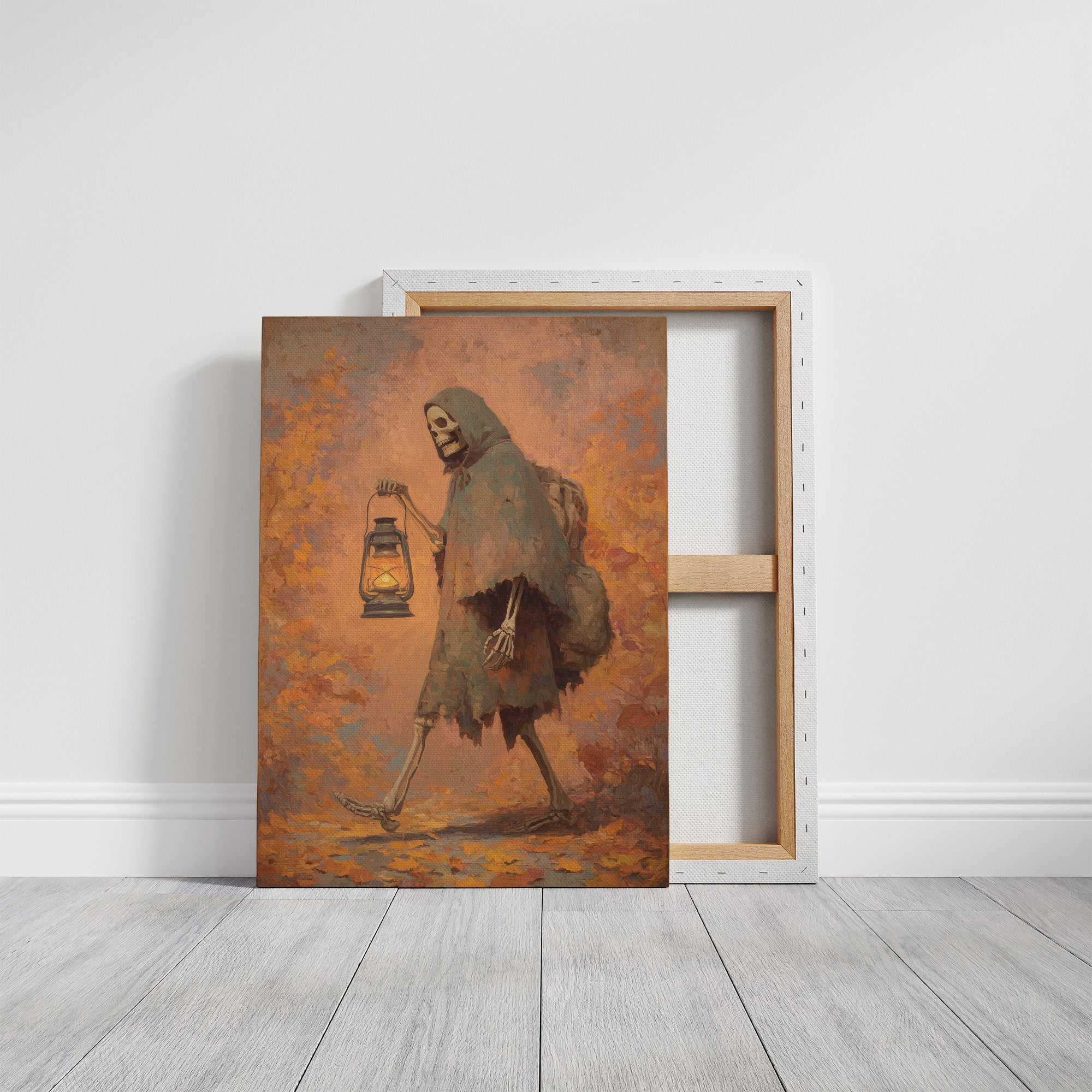Ancient Guide With Golden Lamp