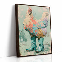 Gilded Feathers: The Rooster's Turquoise Strut