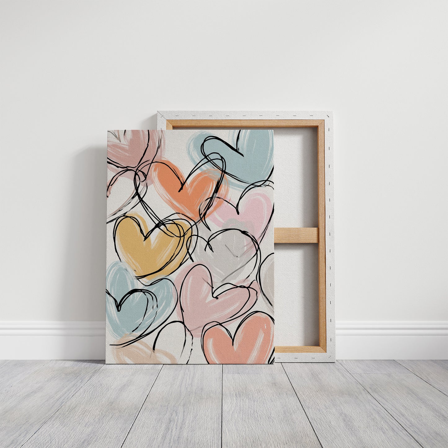 Pastel Hearts in Spontaneous Symphony